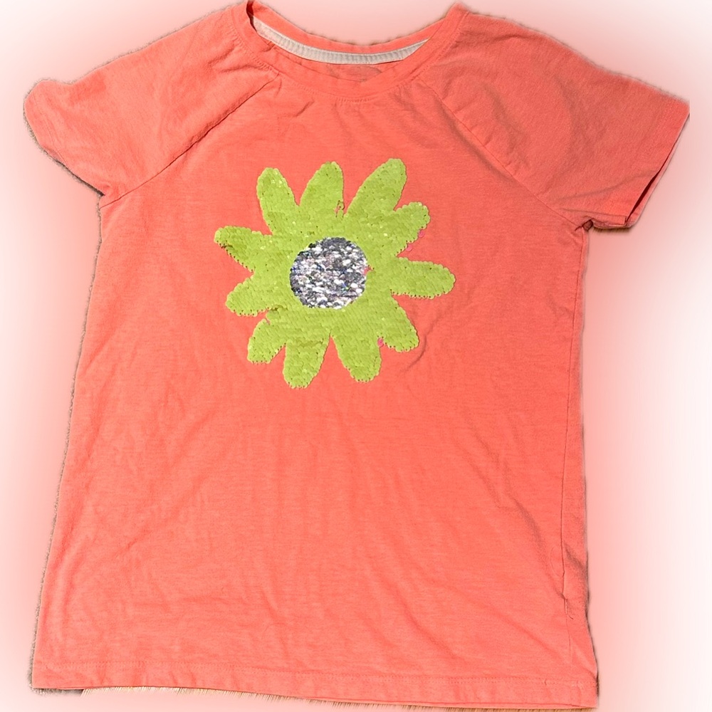 Cat and Jack short sleeve shirt with sequins